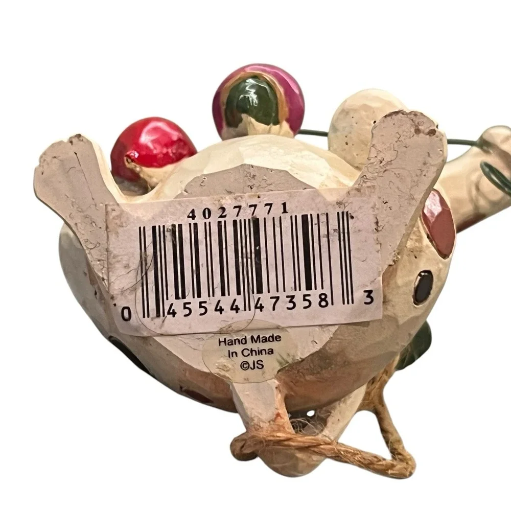 Jim Shore White Dog Christmas Ornament Handmade Heartwood Creek Collection